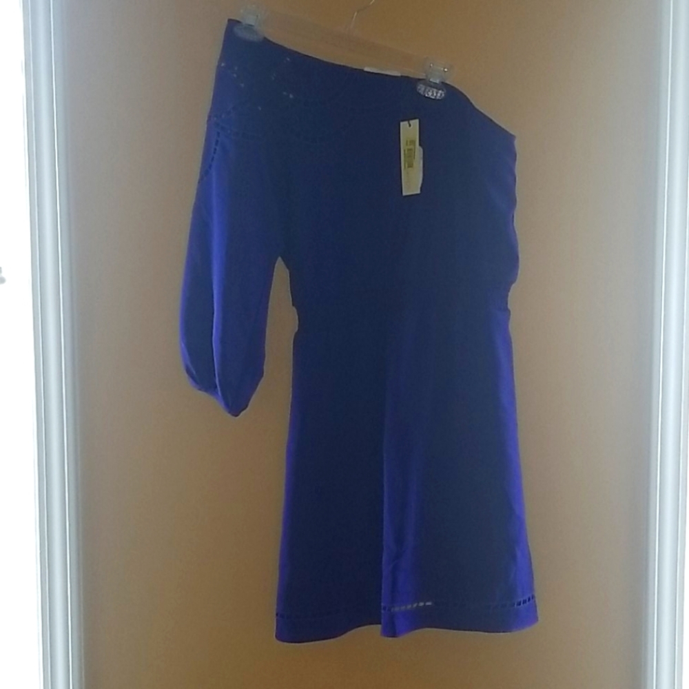 Sugarlips One Shoulder Dress in Royal Blue
